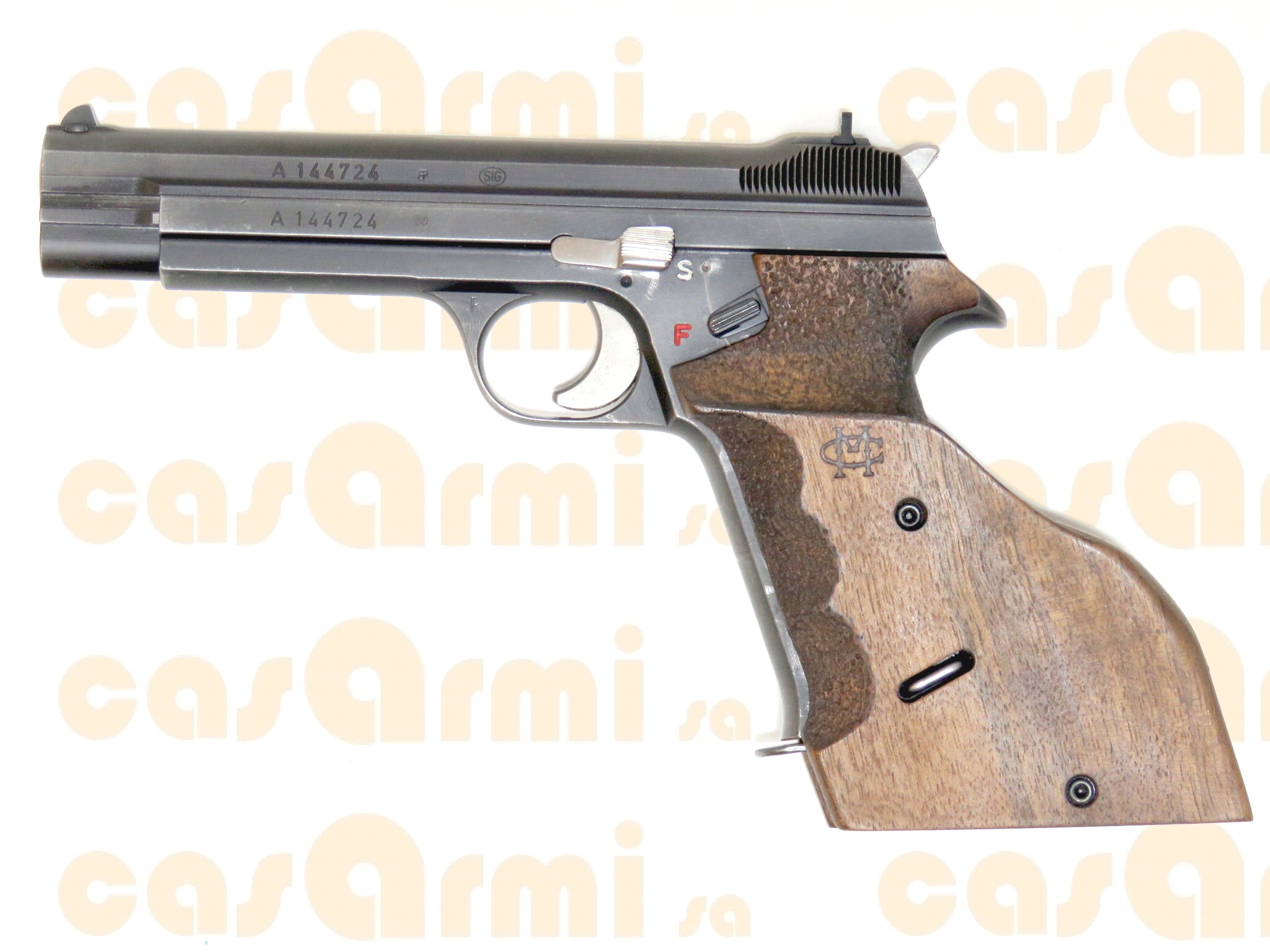 SIG mod. 210/2, con guancette anatomiche (Morini), con guancette originali,  secondo caricatore, valigetta in plastica (SAPL) 9 Para